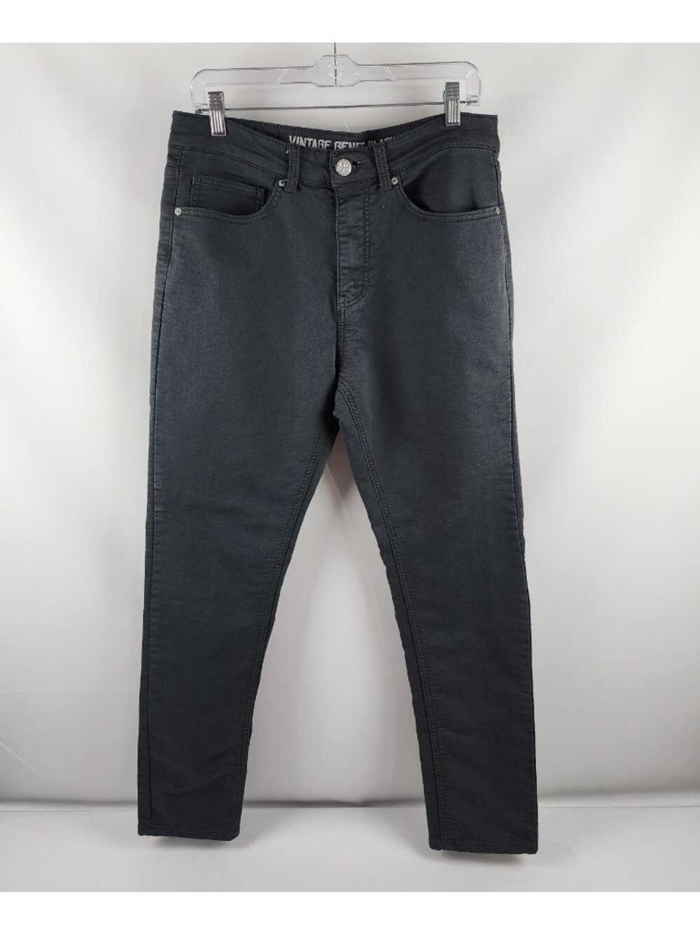 Vintage Genes Black Jeans Mens 32x29 Gray Slim Fit Ankle Denim